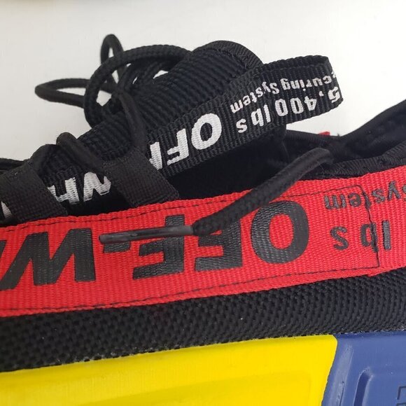OFF-WHITE SHOES Red Blue Yellow Black Size 37 Womens 6.5 Boys 5 - Picture 5 of 9